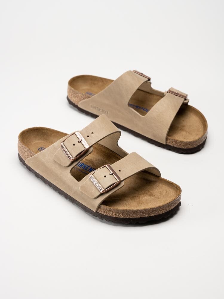 Birkenstock - Arizona oiled leather - Ljusbruna slip in sandaler