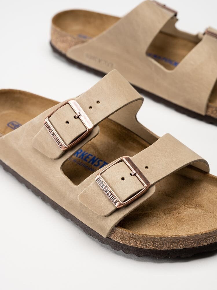 Birkenstock - Arizona oiled leather - Ljusbruna slip in sandaler