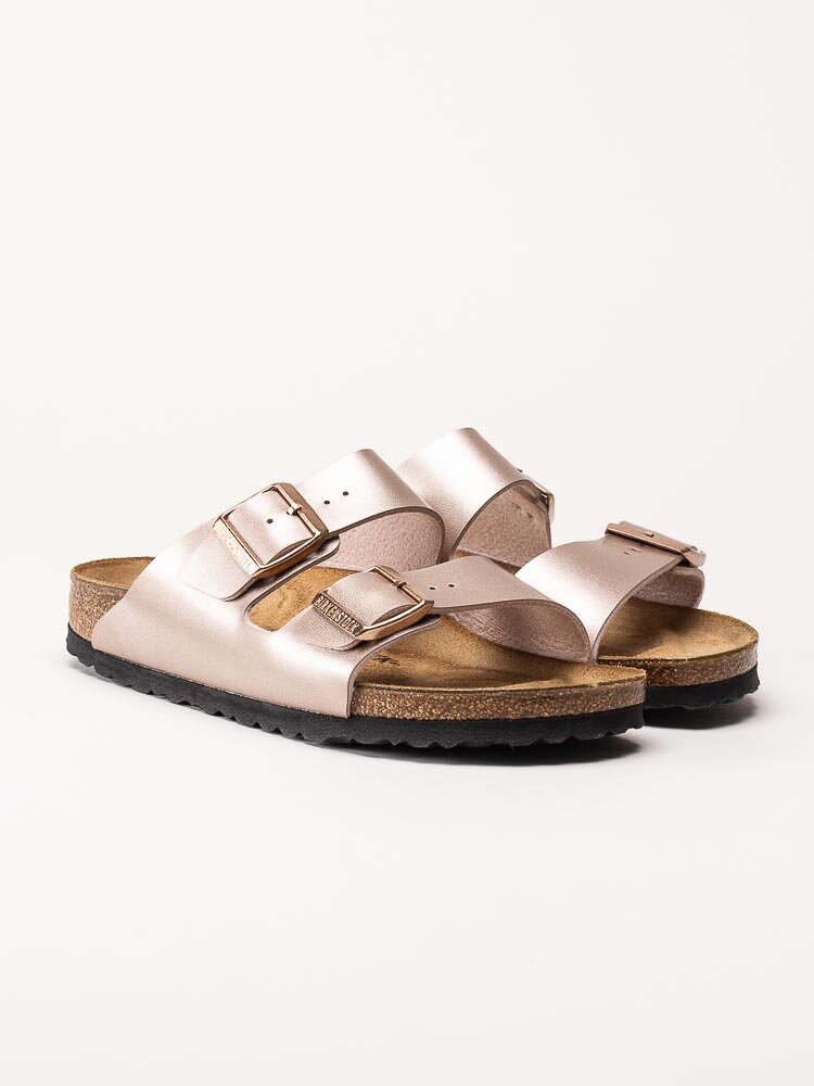 Birkenstock - Arizona Birko-Flor narrow - Kopparfärgade slip in sandaler