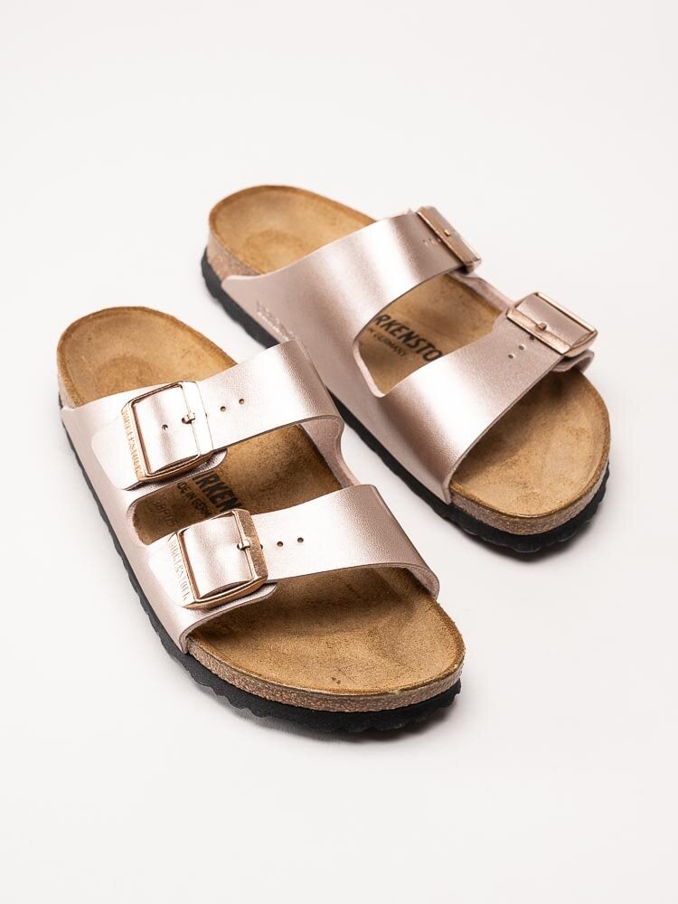 Birkenstock - Arizona Birko-Flor narrow - Kopparfärgade slip in sandaler