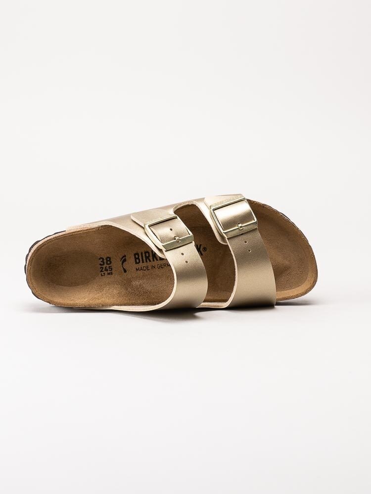 Birkenstock - Arizona Birko-Flor narrow - Guldmetallic slip in sandaler med smal läst