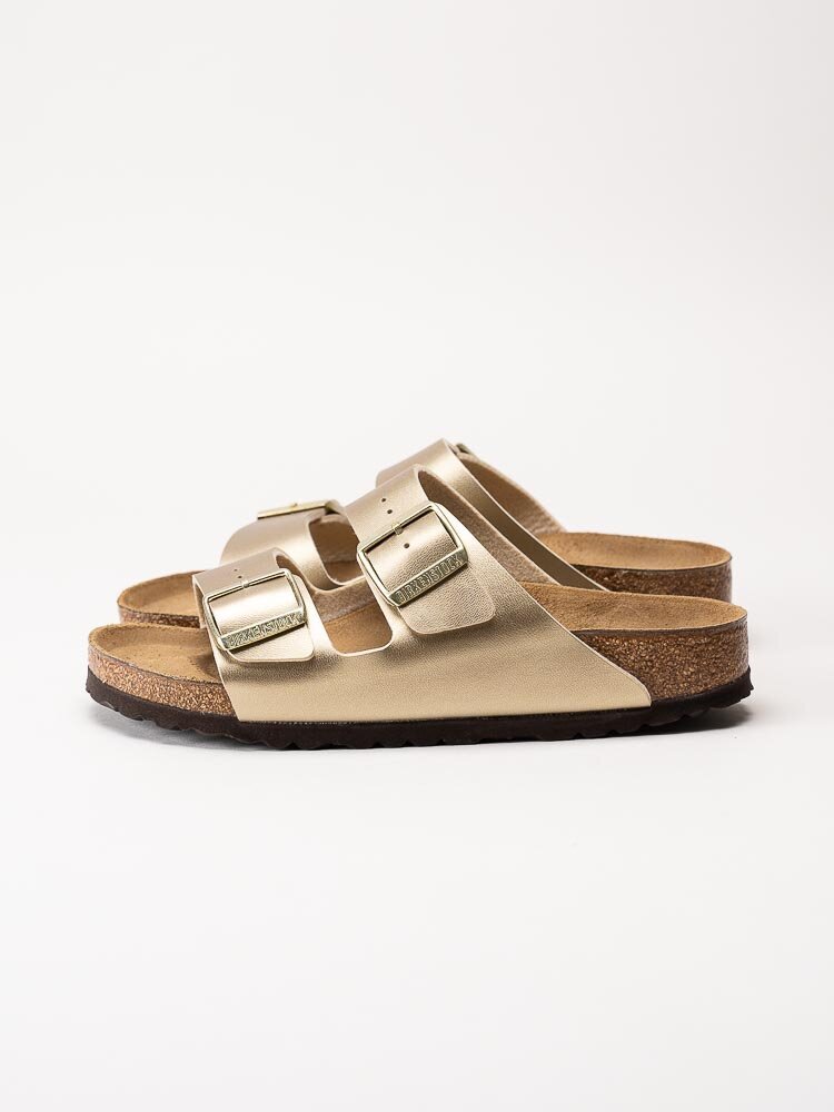 Birkenstock - Arizona Birko-Flor narrow - Guldmetallic slip in sandaler med smal läst