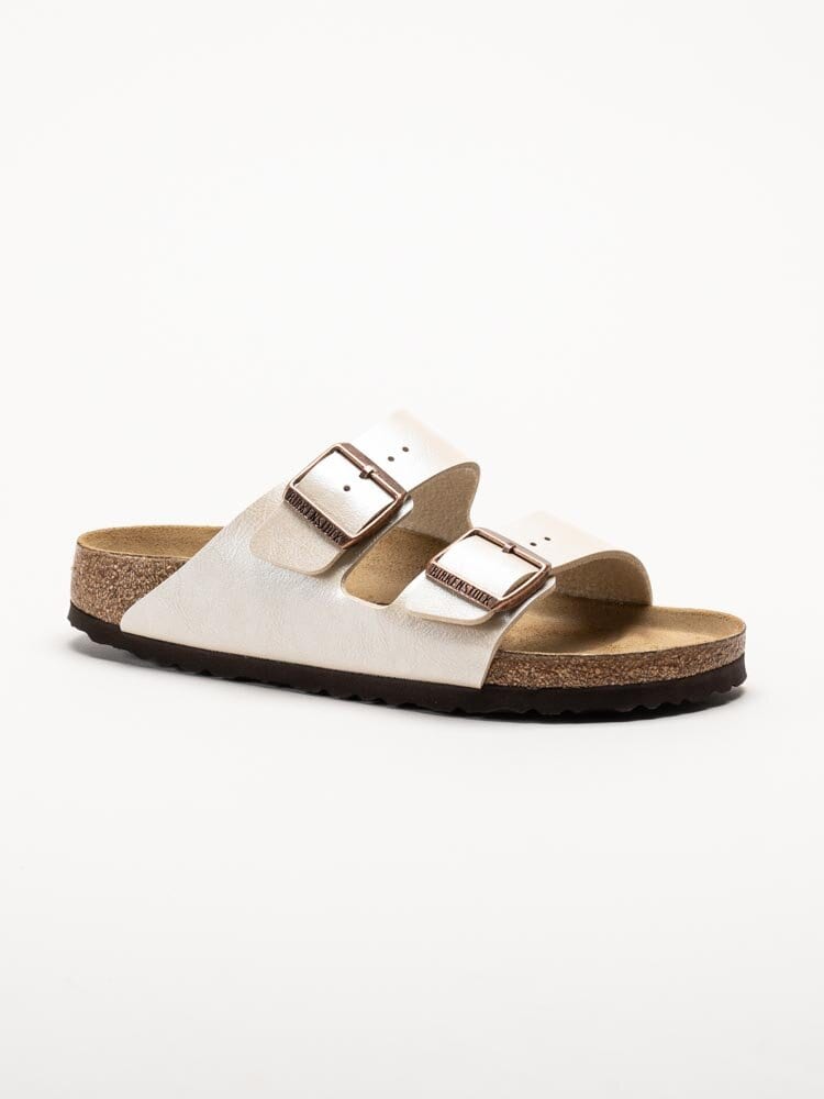 Birkenstock - Arizona Birko-Flor narrow - Platinafärgade slip in sandaler