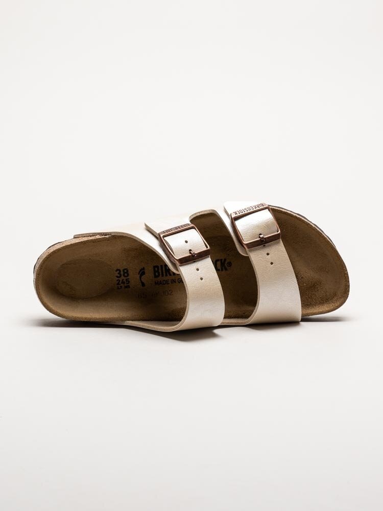 Birkenstock - Arizona Birko-Flor narrow - Platinafärgade slip in sandaler