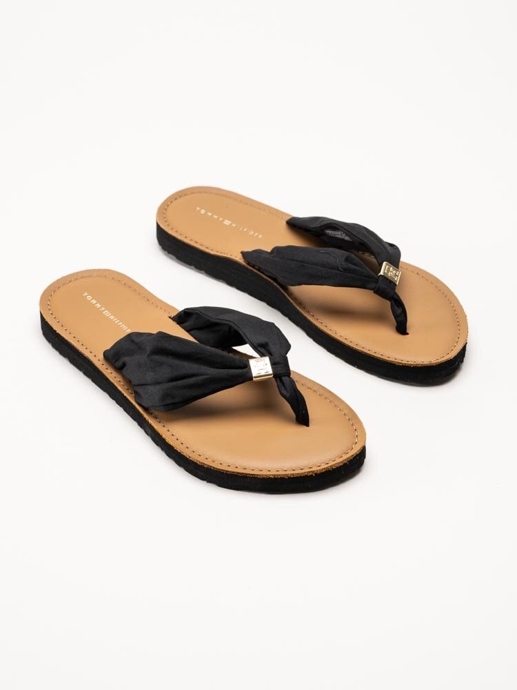 Tommy Hilfiger - TH Elevated Beach Sandal - Svart flip flops