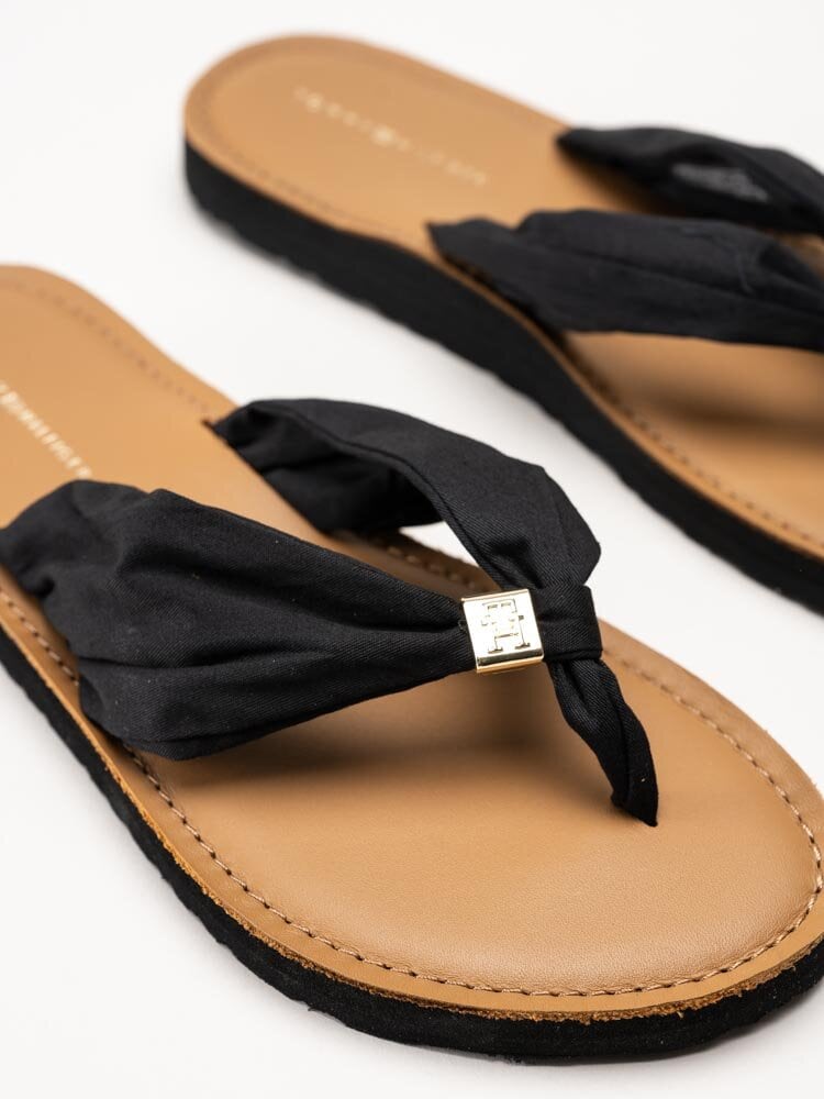 Tommy Hilfiger - TH Elevated Beach Sandal - Svart flip flops