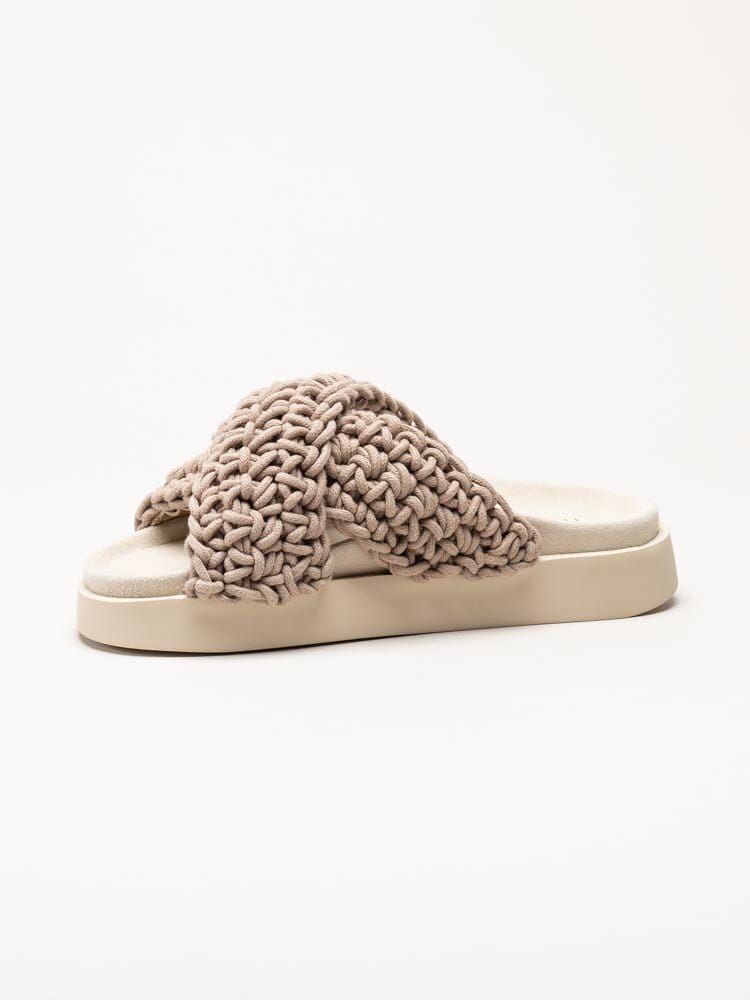 Inuikii - Woven - Beige grovt virkade sandaler