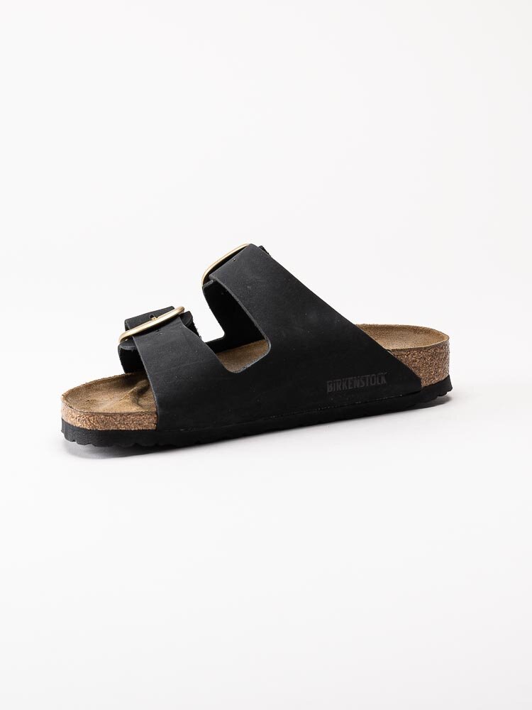 Birkenstock - Arizona Big Buckle nubuck - Svarta slip in sandaler i nubuck