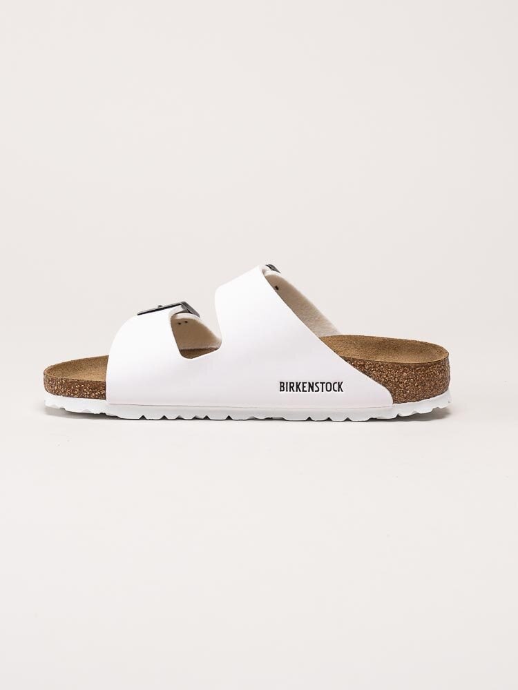 Birkenstock - Arizona Birko-Flor - Vita slip in sandaler med smal läst