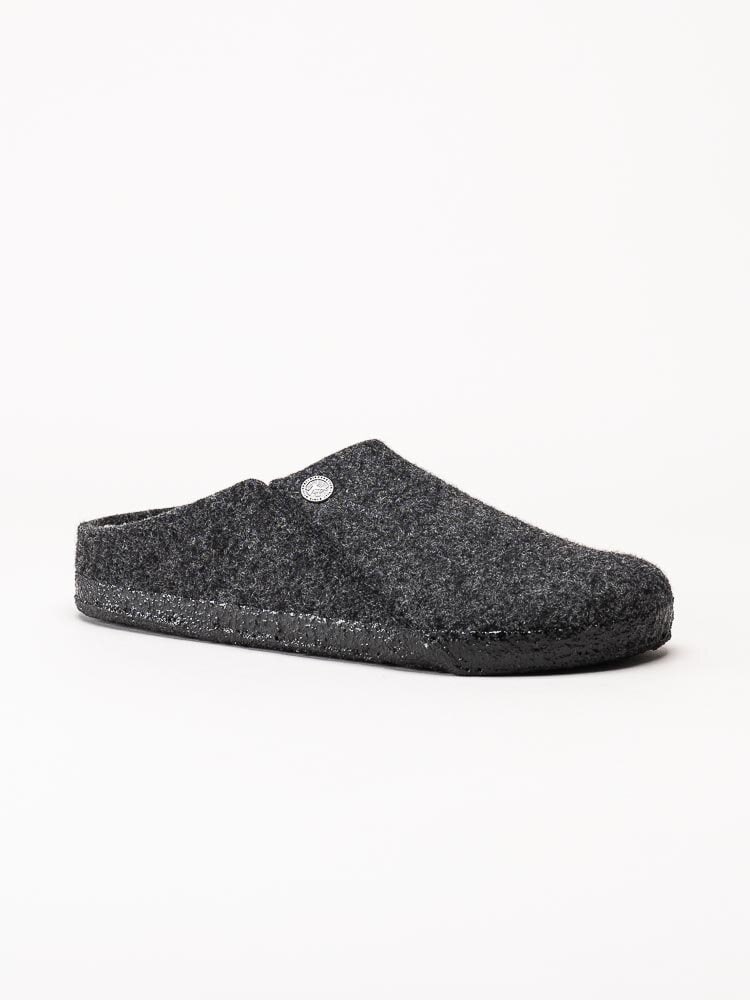 Birkenstock - Zermatt Wool Felt - Mörkgrå slip in ulltofflor