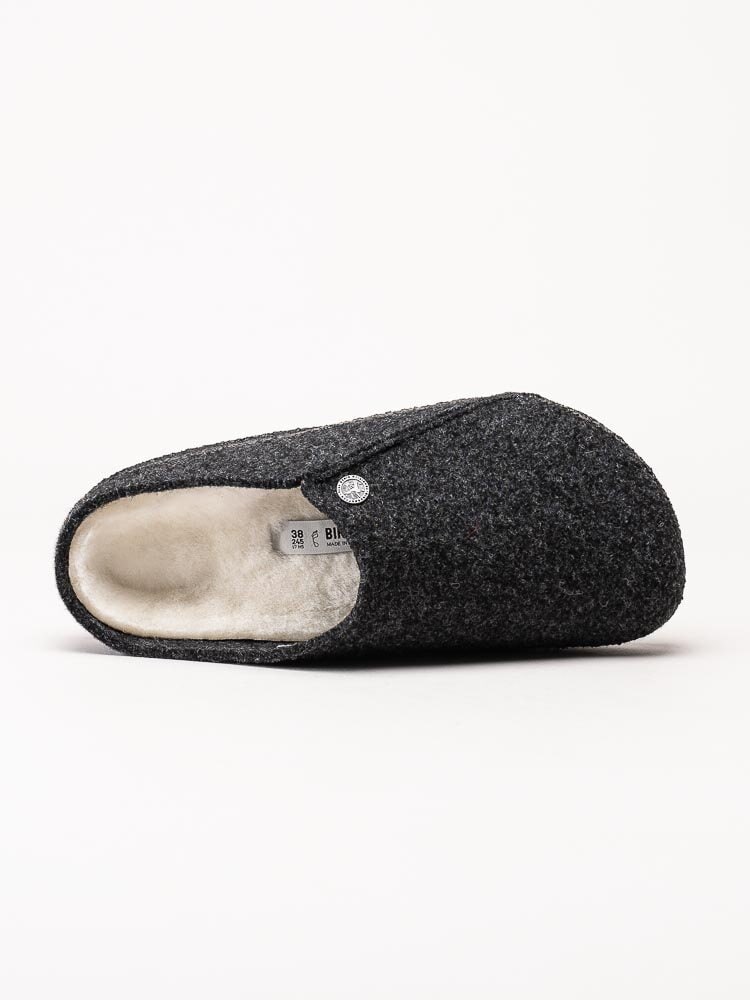 Birkenstock - Zermatt Wool Felt - Mörkgrå slip in ulltofflor