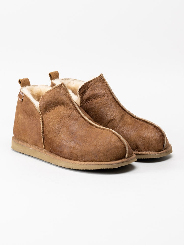 Shepherd - Anton - Ljusbruna slip on fårskinnstofflor