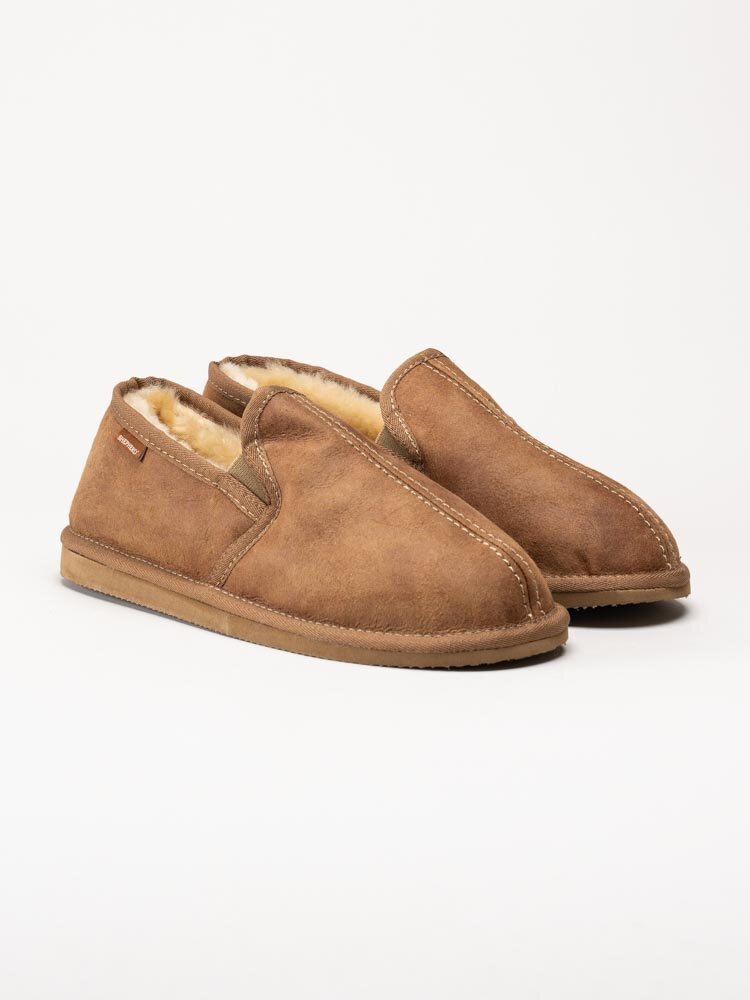 Shepherd - Bosse - Ljusbruna slip on fårskinnstofflor