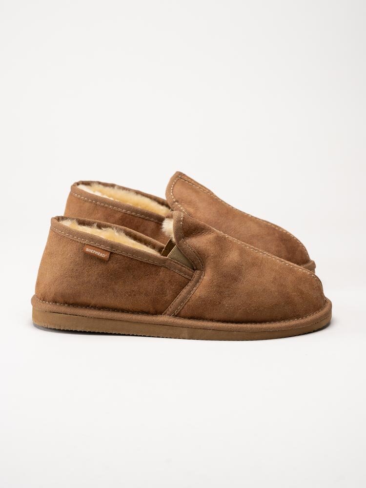 Shepherd - Bosse - Ljusbruna slip on fårskinnstofflor