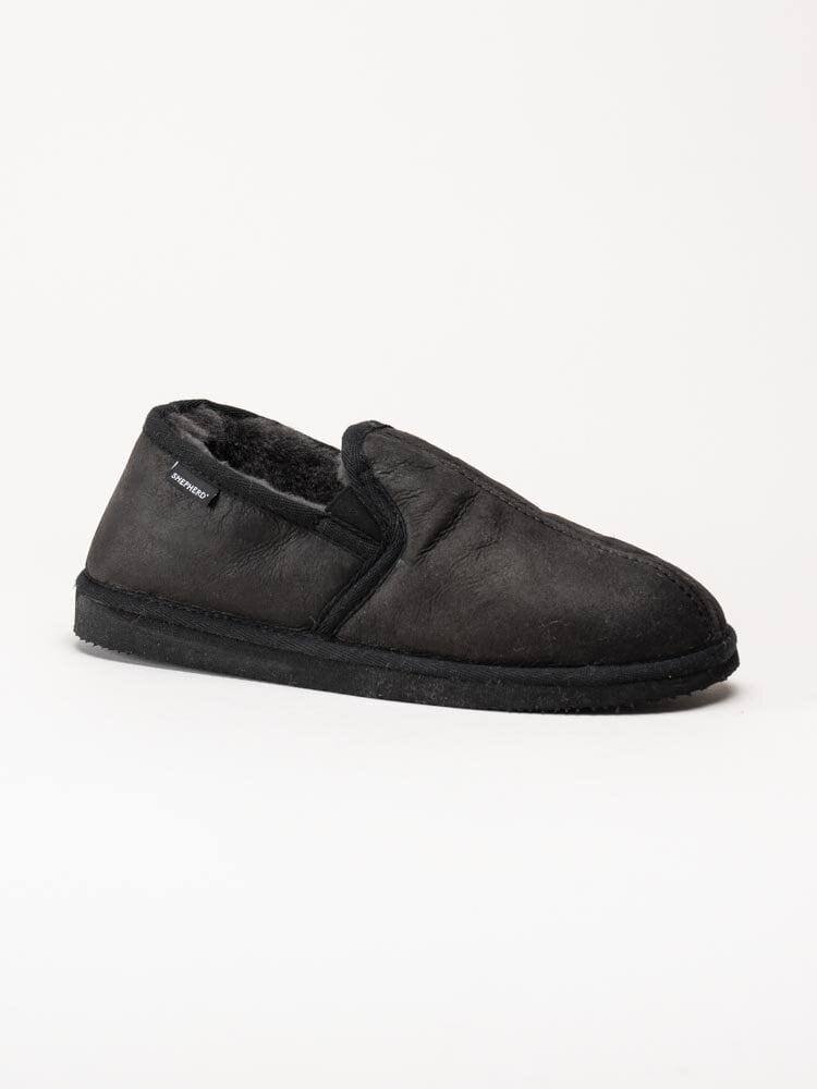 Shepherd - Bosse - Svarta slip on fårskinnstofflor