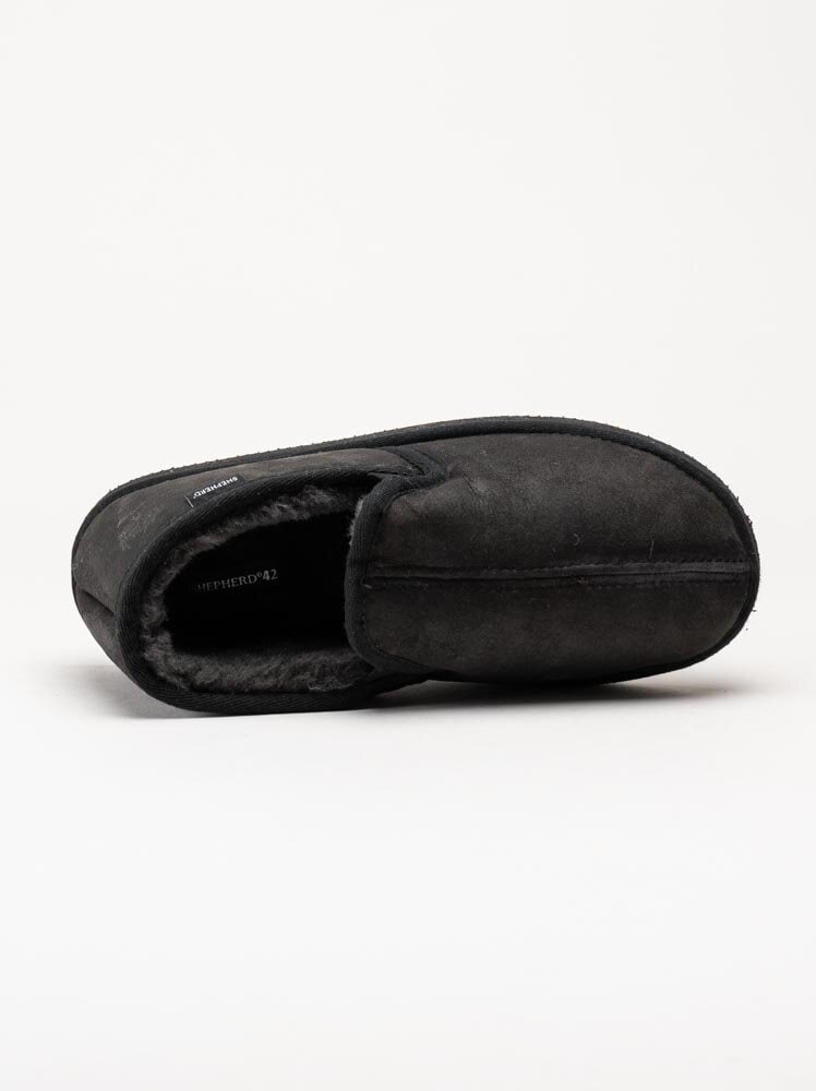 Shepherd - Bosse - Svarta slip on fårskinnstofflor