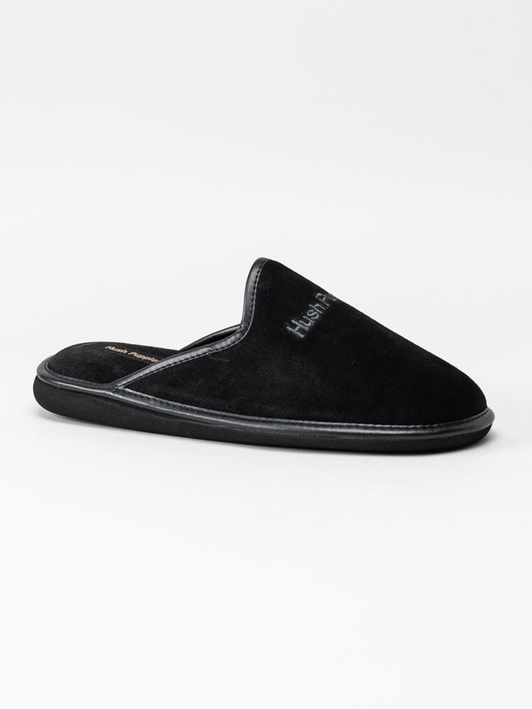 Hush Puppies - Marco - Svarta slip in tofflor i mocka