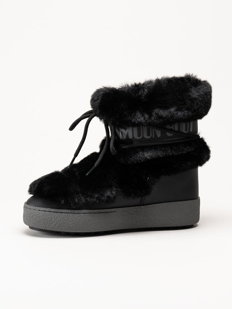 Moon Boot - Ltrack Faux Fur Wp - Svarta vattentäta boots