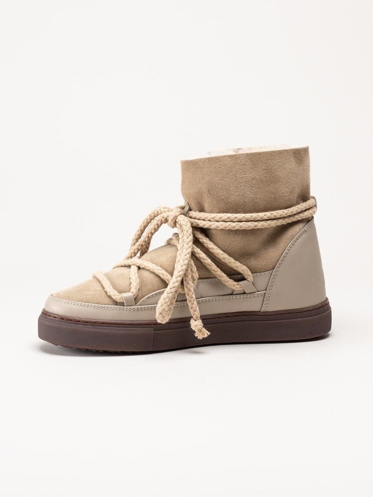 Inuikii - Classic - Beige fårskinnsfodrade boots i mocka