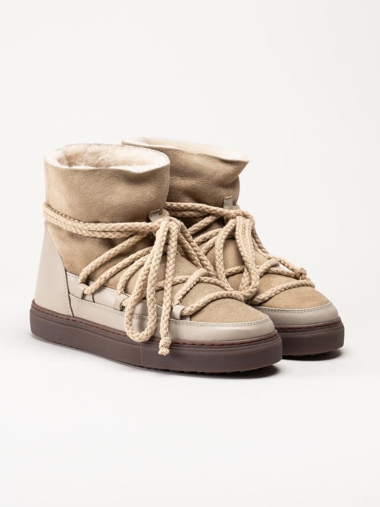 Inuikii - Classic - Beige fårskinnsfodrade boots i mocka