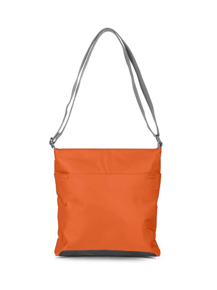 ROKA - Kennington B Recycled Nylon - Orange axelremsväska i nylon