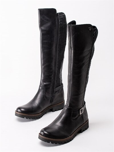Rieker skor | Skoman.se Aaltonen zip boot, black | Boots, Svarta skor, Ridstövlar