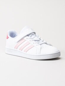 56221006-Adidas-Grand-Court-El-C-GX5747-FTWWHT-CLPINK-ROSTON-Vita-sneakers-med-rosa-stripes-1
